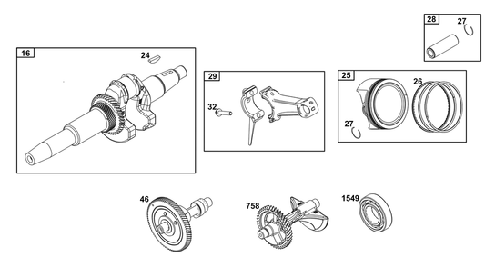Part Location Diagram of 84005041 Briggs and Stratton Rod, Connecting
